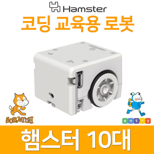 [햄스터]  햄스터10대(색상랜덤/구성품(햄스터+동글+충전케이블) + 미로판 2세트 증정/창의코딩교육로봇/엔트리/스크래치