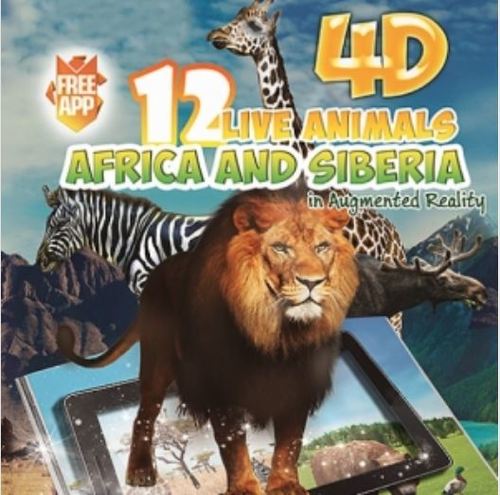 컬러링북 [증강현실-가상현실] 아프리카와 시베리아의 동물(Live Animals Africa and Siberia)